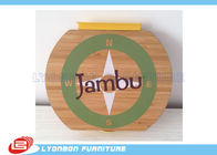 L'OEM entourent l'impression de logo de gravure du bois de Hangable, logo en bois/plaques