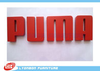 Logo de gravure du bois de commande numérique par ordinateur de puma d'OEM/label de marque rouge de forces de défense principale pour le présentoir en bois